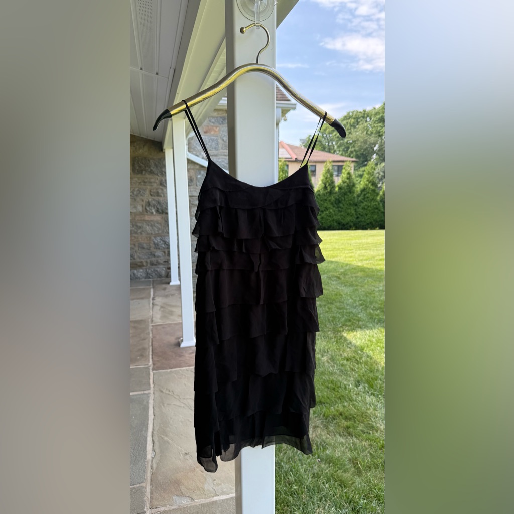 Club Monaco Black Ruffled Dress